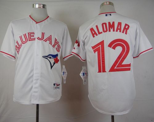 Blue Jays #12 Roberto Alomar White 2015 Canada Day Stitched MLB Jersey - Click Image to Close